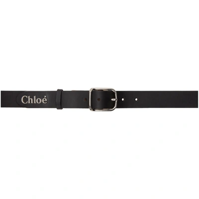 Chloé Black Classic Logo Belt