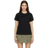 Helmut Lang Logo Embroidered Crew Neck Short Sleeve Top In 001 Black