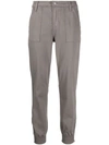 J BRAND GREY ARKIN ZIP-ANKLE TRACK trousers