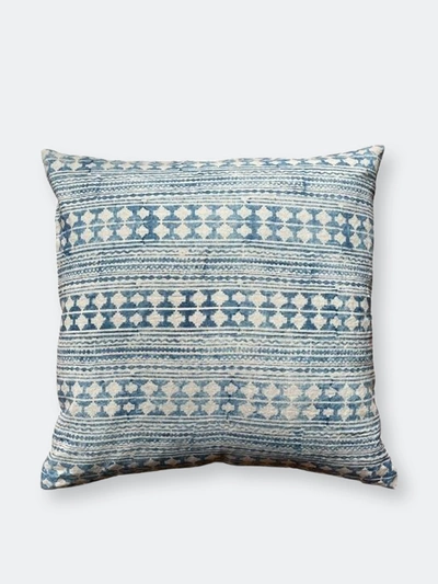 Alamwar Totonac Indigo Decorative Pillow Cover In Blue