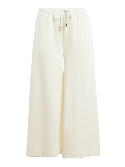 Fay Stretch Cropped Trousers In White