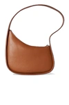 The Row Half Moon Hobo Bag In Calfskin Leather In Acorn