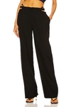 Dion Lee Buckle-detail Wide-leg Trousers In Black