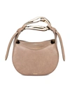 Chloé Kiss Small Calfskin Crossbody Bag In Grey