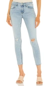 Rag & Bone Cate Ripped Frayed Ankle Skinny Jeans In Moontauk