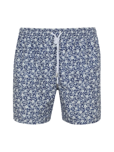 Barba Napoli Boxer In Blue White Flowers