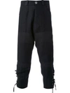 AGANOVICH AGANOVICH TAPERED CROPPED TROUSERS - BLACK,TR02TECLIN11382600