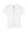 GIVENCHY T-SHIRT IN WHITE COTTON,BM712W 3Y6B100