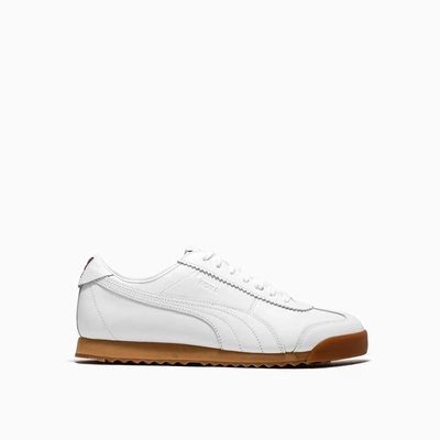 Puma X Maison Kitsune Roma Sneakers In Leather In White