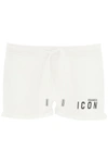Dsquared2 Icon Logo Shorts In White In White
