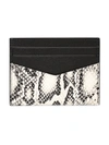 GIVENCHY PYTHON PRINT CARD HOLDER BLACK AND WHITE