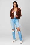 Blanknyc Moto Jacket In Red Rock In Red Rock