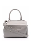 Givenchy Pandora Small Sugar Leather Shoulder Bag, Black In Grey