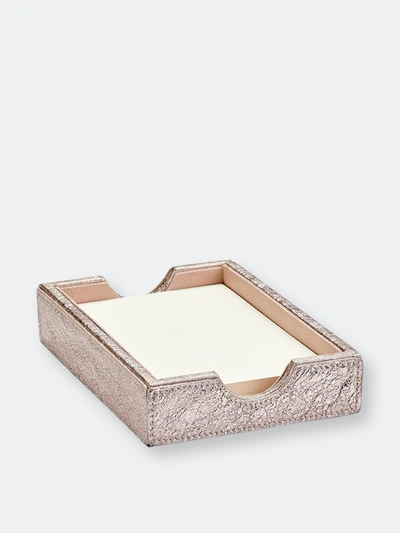 Graphic Image The Hayden Desk Metallic Leather Memo Tray In Pink