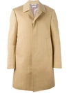 Thom Browne Cotton-twill Mac Overcoat In Neutrals