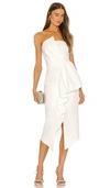 Elliatt Reception Cascade Ruffle Strapless Cocktail Dress In White