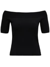 ALEXANDER MCQUEEN KNITTED TOP WITH OFF SHOULDERS