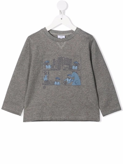 Knot Kids' Manga Long-sleeved Sweatshirt In 灰色