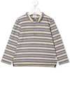 Knot Striped-pattern Polo Shirt In 蓝色