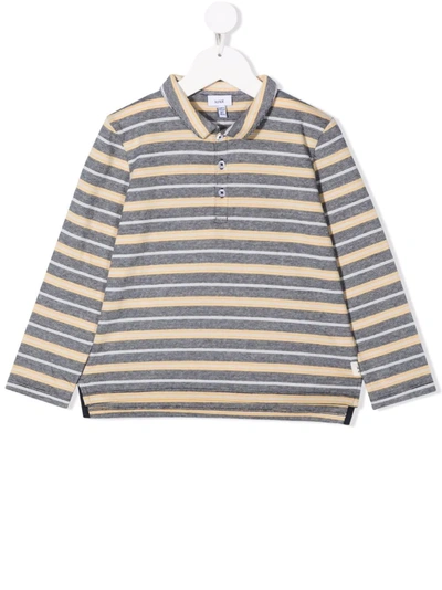 Knot Striped-pattern Polo Shirt In 蓝色