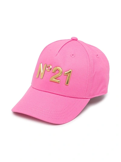 N°21 Logo-embossed Baseball Cap In 粉色