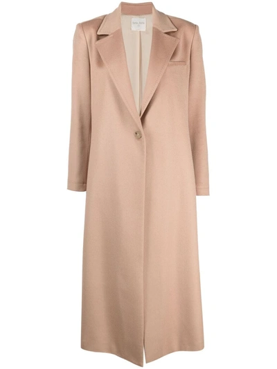 Forte Forte Single-breasted Fitted Coat In Pink