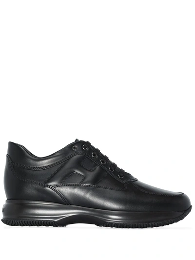 Hogan Interactive Black Leather Trainers