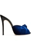 Giuseppe Zanotti Bridget 120mm Knot-detail Sandals In 蓝色