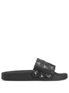 Giuseppe Zanotti Brett Logo-print Slides In 黑色