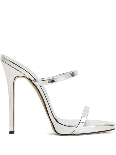 Giuseppe Zanotti Darsey Metallic Sandals In Silver