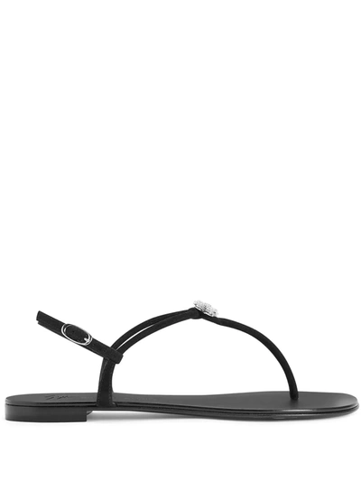 Giuseppe Zanotti Hollie Crystal-embellished Sandals In Black