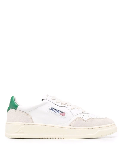 Autry Logo-patch Lace-up Trainers In White