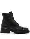 Malone Souliers Bryce 30 Patent-trimmed Leather Ankle Boots In 黑色