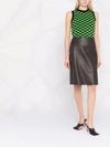 Ferragamo Leather Knee-length Skirt In 褐色