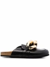 Jw Anderson Chain Loafer Mules In Black