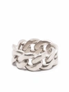 Maison Margiela Silver Semi-polished Chain Ring