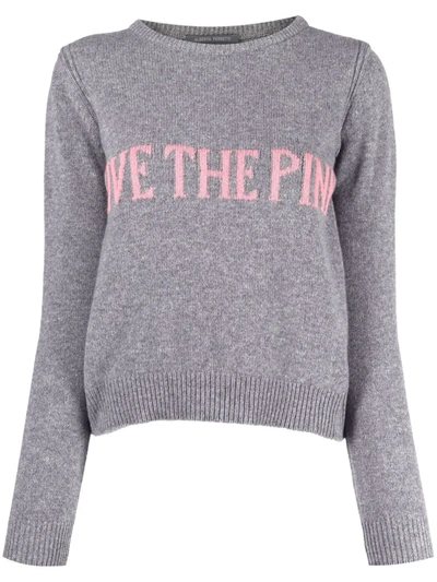 Alberta Ferretti Live The Pink Grey Sweater