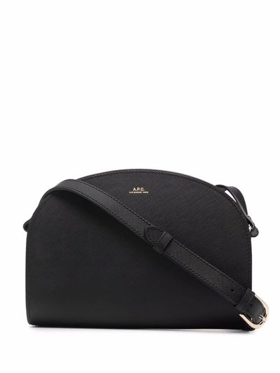 Apc Demi Lune Leather Bag In 黑色