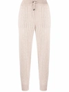 BRUNELLO CUCINELLI CABLE-KNIT DRAWSTRING TROUSERS