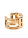 Versace Gold Tone Greca Ring In 金色