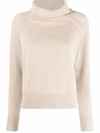 LORENA ANTONIAZZI HIGH NECK WOOL-BLEND JUMPER