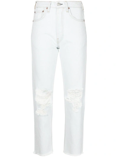 Rag & Bone Rosa Straight-leg Mid-rise Organic Cotton Stretch-denim Jeans In Multi