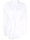 ALEXANDER WANG T RUCHED-DETAIL COTTON SHIRT