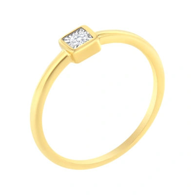 Haus Of Brilliance 14k Yellow Gold Plated .925 Sterling Silver 1/20 Cttw Miracle Set Diamond Promise Ring (j-k Color, I In Gold Tone,silver Tone,two Tone,yellow