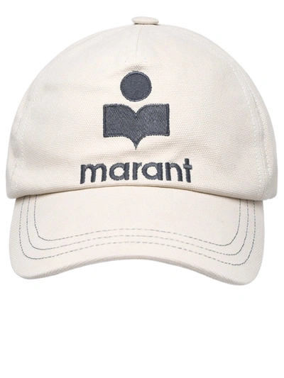 Isabel Marant Logo Embroidered Baseball Cap In White