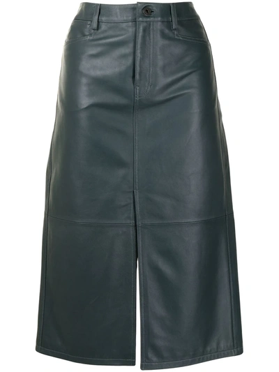 Proenza Schouler White Label Straight High-waisted Skirt In 绿色