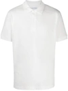 Bottega Veneta Ribbed Collar Polo Shirt In White