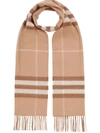 Burberry The Classic Check Cashmere Scarf In Brown