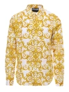 VERSACE JEANS COUTURE PRINTED STRETCH COTTON SHIRT