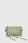 Rebecca Minkoff Darren Top Zip Leather Crossbody Bag In Sea Mist